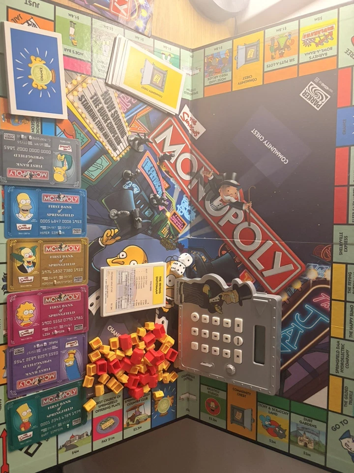 The Simpsons Monopoly Board Game by PARKER 2007 - Cards NOT Cash ! - Complete - Image 1 of 4
