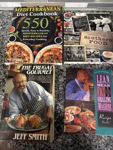 Cookbook lot of 4 Books Vintage New Mediterrane Southern Grill Plant Health - Picture 1 of 15