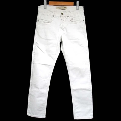 Pantalones de mezclilla SIVIGLIA desgastados con botones, talla 29, blancos para hombre USADOS Foto 1 de 4