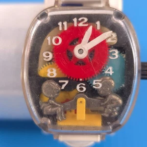 Leisure Dynamics Novelty Seesaw Watch Mechanical Toy Wristwatch Collectible VTG - Picture 1 of 17
