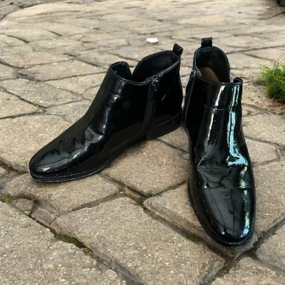 Botines Franco Sarto "Flora" charol negro 9M Foto 1 de 4