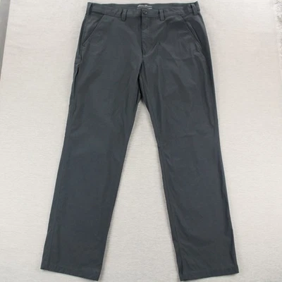 Pantalones chinos Eddie Bauer Horizon Guide para hombre talla 38x34 gris nailon spandex Foto 1 de 4