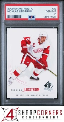 2009 SP AUTHENTIC #32 NICKLAS LIDSTROM HOF POP 2 PSA 10 - Image 1 of 3