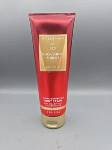 BATH and BODY WORKS Black Cherry Merlot 8oz Shea Butter & Hyaluronic Acid Cream - Picture 1 of 2