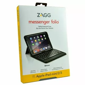 Genuine ZAGG Messenger Folio Bluetooth Keyboard Case Cover For iPad Mini 1/2/3 - Picture 1 of 7