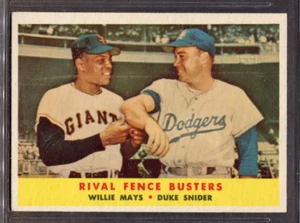 1958 Topps Set-Break #436 Rival Fence Busters como nuevo *Jaysace* - Imagen 1 de 2
