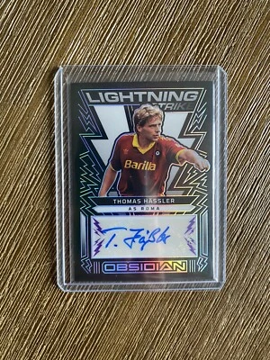 2022-23 PANINI OBSIDIAN SOCCER THOMAS HASSLER LIGHTNING STRIKE AUTO # /50 - Image 1 of 2