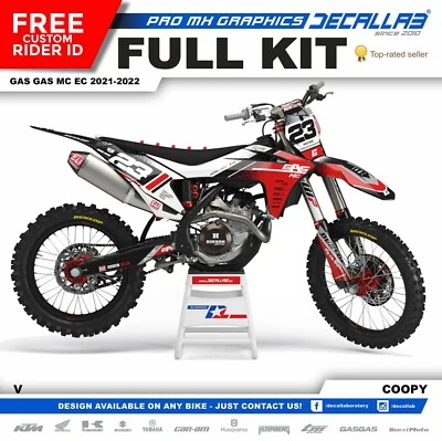 GAS GAS MC EC 2021 2022 Super Durable MX Graphics Decals Set Stickers Decallab - Image 1 of 4