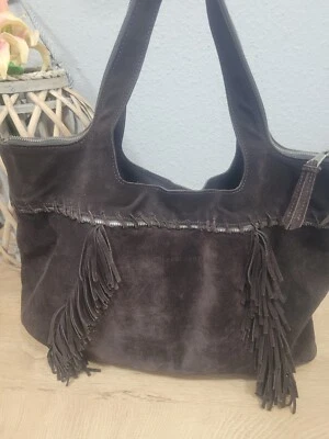 Longchamp Tasche Shopper Wildleder mit Reißverschluss Henkel braun - Bild 1 von 4