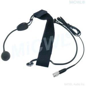 Big Headworn Head Microphone For Audio-Technica Belt Pack Wireless Hirose 4-Pin - Picture 1 of 8