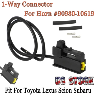 1-way Connector For Horn 90980-10619 Fits 1993-2025 Toyota Lexus Scion Subaru US Foto 1 de 4