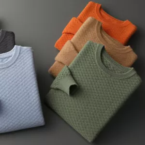 Winter Herren Langarmpullover Strick Rundhals Wolle Kaschmir Strickwaren Neu - Bild 1 von 29