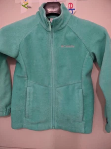 Columbia Jacket Girls S Green Omniheat Interchange Zip Fleece High Neck Pocket - Picture 1 of 19