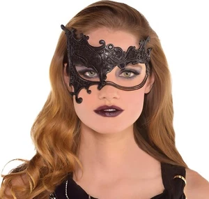 Open Eyed Scroll Half Mask Halloween Mardi Gras Masquerade Party Costume - Picture 1 of 1