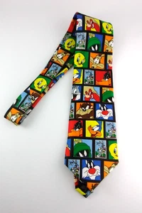Vintage Looney Tunes Stamp Collection US Postal Service Necktie Tie 1997 - Picture 1 of 5