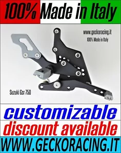 REARSETS ADJUSTABLE PEGS SUZUKI GSR 750 GSR750 - Foto 1 di 10