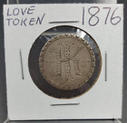 1876 Seated Liberty Quarter Silver Engraved Love Token Jk Monogram Initial Logo