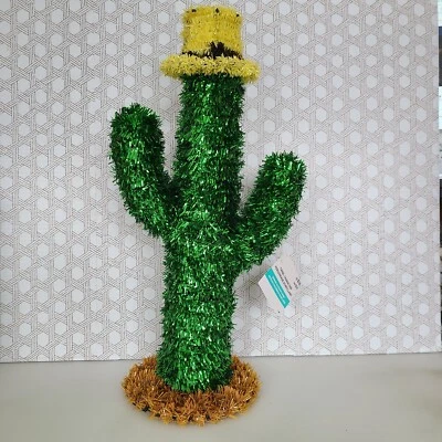 NUEVO Sombrero de copa amarillo Saguaro cactus centro de mesa decoración fiesta Foto 1 de 4
