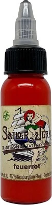 REACH-konforme Sailor Jerry Tattoofarbe Feuerrot 30 ml Tätowierfarbe Tattoo Ink - Bild 1 von 4