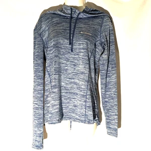 Columbia Women’s Heathered Blue Size Medium Sun Trek Hooded Pullover Sweatshirt - Picture 1 of 18