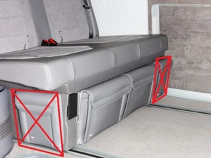 Brandrup UTILITY Taschen für den Bettkasten vorn im VW T6.1 / T6 / T5 California - Imagen 1 de 1