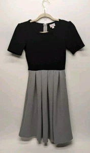 Lularoe Amelia Dress XXS Black And Gray Pre-owned Condition Fit Sz 00-0 - Picture 1 of 5