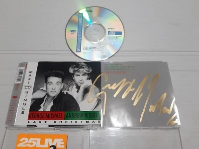 GEORGE MICHAEL autograph single LAST CHRISTMAS signed 25LIVE concert pass tour - Image 1 of 4