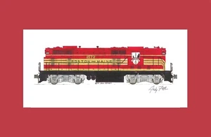 Boston & Maine GP7 #1572 11"x17" Matted Print by Andy Fletcher signed - Picture 1 of 1