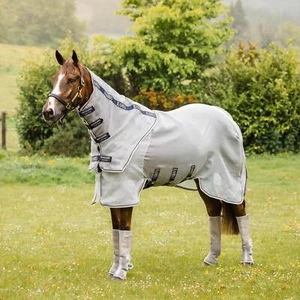 Horseware Ireland 145 (6'6) Silver/Navy, White & Beige Fliegendecke Rambo