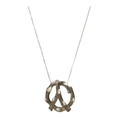 Collar Stephen Dweck Vintage Plata Esterlina Diamante Rama Dije. Foto 1 de 4