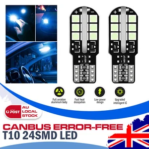 Canbus T10 ICE Blue 194 168 W5W LED Car Side Wedge MODIGT Light Globe Bulbs 12V - Picture 1 of 24