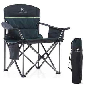 Oversize Klappstühle Tragbar Campingstuhl Schwerlast Rasenstuhl für Outdoor - Bild 1 von 12