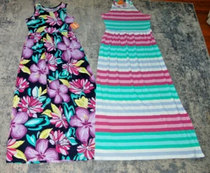 NWT Gymboree Girls Maxi Dresses XL Size 14  Floral & Stripped Summer LOT - Picture 1 of 3