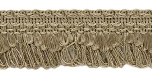 Scallop Loop Fringe, Color# A8 - Dark Sand Beige [Sold By The Yard] - Picture 1 of 1