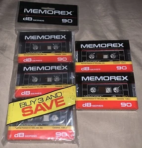 Memorex dB Series Blank Audio Cassette Tapes Normal Position 5 Pack 90 Minutes - Picture 1 of 2