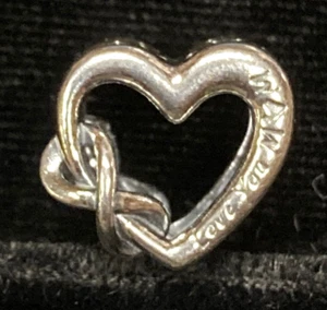 Authentic Sterling Silver Pandora "Love You Mom" to Infinity Charm - Picture 1 of 3