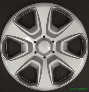 SET 4 COPRICERCHI COPPA RUOTA COPRIRUOTA PER FORD FIESTA 2008- R15 S/LOGO - Foto 1 di 1