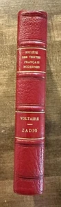 1929 VOLTAIRE Zadig ou la destinée histoire orientale SOCIETE DES TEXTES - Picture 1 of 10
