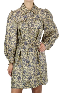 SANDRO Harmonie Dress Women's (EU) 38 Silk Patterned Belted Mini - Picture 1 of 10