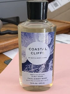 Bath & Body Works COASTAL CLIFFS Men's 3 in 1 Face Hair & Body Wash 10 oz - Picture 1 of 4