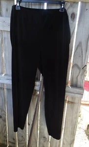 NWT Eileen Fisher XL Black Ankle Legging Pants Pull On Velvety $138 - Picture 1 of 9