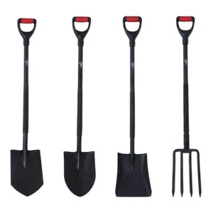 Gartenspaten Spaten spitz rund Schaufel Spatengabel siwitec Stahl Garten 118 cm - Bild 1 von 34