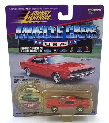 Johnny Lightning escala 1/64 202-00 Muscle Cars EE. UU. 1968 Ford Shelby GT-500 rojo Foto 1 de 4