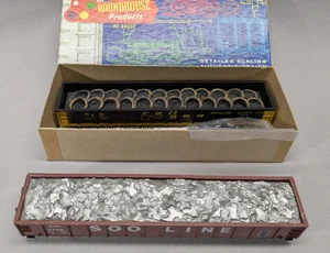 HO scale Roundhouse pair of 50' Gondolas SOO LINE & RAIL GON with load - Picture 1 of 12
