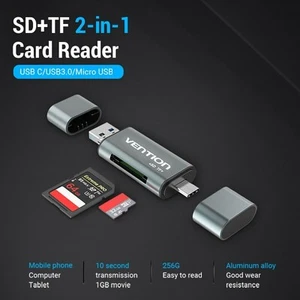 Memory SD TF Card Reader Android Phone Tablet PC Micro USB OTG to USB A Adapter - Zdjęcie 1 z 13