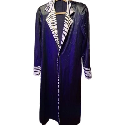 Maxi Vestido Damas Manga Larga Estampado Animal Negro Sin Etiquetas Foto 1 de 4