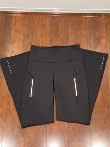 Athleta Pants Womens Small Petite Black Rainier Bootcut Zip Pockets High Rise - Picture 1 of 5
