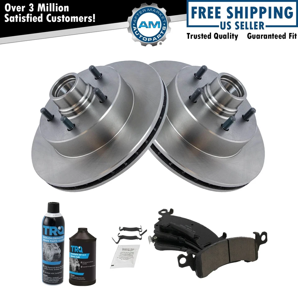 Par de pastillas de freno delanteras de cerámica y rotor con productos químicos Foto 1 de 4