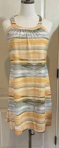 Prana Womens Medium Sundress Dress Yellow Birch Linea Built In Bra - Picture 1 of 8