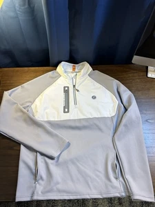PETER MILLAR Hyperlight Fuse Hybrid Gray / White Size Large Quarter Zip Jacket - Picture 1 of 23